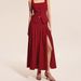 Tailored Sleeveless Vest & Flared Wrap Skirt Set – Sculpted Waist, Split Hem, 97% Polyester-3% Spandex, 564g Work-To-Weekend Elegance_ecoleips.com