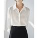 2025 2025 Spring Autumn New White With Women's High End Hidden Button Design For Commuting OL And Vertical Professional Dress_ecoleips.com