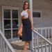 Large Size Women's Straight Breasted Half Length A-Line Skirt with Slit Denim Long Skirt European And American Style Summer Fashion Spot 30291 & Archer0603_ecoleips.com