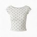 European And American Cross-border American-style Retro Polka Dot Boat Neck T-shirt For Women, Summer Fashion, Elegant,_ecoleips.com
