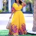 C8522 Independent Station European American Women's Fashion Summer New Style V-neck Printed Top And Wide-leg Pants_ecoleips.com