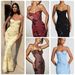 Women's Clothing Women's 3D Embroidered Backless Cross Strap Long Dress Exquisite Floral Banquet Style Autumn_ecoleips.com