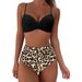 Women's Clothing Bikini Suit Women's Bikini High Waist Solid Color Print Gathered_ecoleips.com
