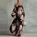 Elegant Floral Print Off-Shoulder Dress With Lantern Sleeves For Women, A-Line Long Maxi Dress For Casual Outings_ecoleips.com