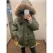 girl Girl Girl Army Green Parka Jacket For Women 2025 New Style Fleece Lined Thickened Super Stylish Cotton Coat_ecoleips.com