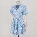 Women's Clothing Celebrity Temperament Dress Autumn And Winter Water Soluble Flower Puff Sleeves High Grade Three Dimensional Flower Dress_ecoleips.com