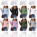 European And American Women's Long Sleeved V-neck Knitted Sweater_ecoleips.com