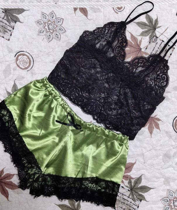 Sexy Lingerie Lace Split Three Point Sexy Suspenders See Through Pajamas And Pants Sets_ecoleips.com