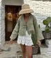 Cross-Border European And American Women's Fashion INS Internet Celebrity Hot-Selling Deep V Flared Sleeve Tie Top -_ecoleips.com