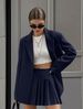 Fashion Casual Suit Pleated Skirt Short Skirt Suit Women's Clothing_ecoleips.com