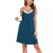 Women's Clothing Nightgown Nightdress Suspender Dress Modal Lace V Neck Loose Nightgown_ecoleips.com