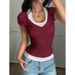 Y2k-Style Sexy Two-Piece Strapless Short-Sleeved T-Shirt For Women, Summer_ecoleips.com