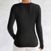 Voya Women's 2026 Autumn/winter New Sexy Hollow Out Slim Fit Long Sleeved T-shirt, Knitted Sweater, Threaded Top_ecoleips.com