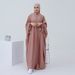 Women's Clothing Long Swing Solid Color Robe Dress_ecoleips.com