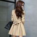 Women's Mid-length Trench Coat, Spring And Autumn, Korean Style, Fashionable, New Slim-fit, Single-breasted, Petite_ecoleips.com