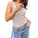 Women's U Neck Racerback Camisole Loose Fitting Top Style Spring Summer Casual Fashion_ecoleips.com