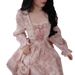 Cross-border French Socialite Style Sweet Printed 2026 High-waisted Fairy Dress For Women With Long Sleeves, Trendy_ecoleips.com