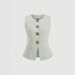 Women's Sleeveless round Neck Vest Elegant Fit Solid Color New Style Clothing_ecoleips.com