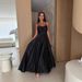 Women's Clothing New Russian Sexy Solid Color Slit Suspender Dress_ecoleips.com