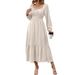 European And American Women's Fashion 2026 Spring-summer New Style Waist-cinching Skirt With Large Hem,_ecoleips.com