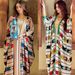 Women's Clothing Women's Middle Eastern Fashion Striped Bat Sleeve Muslim Tank Coat Two Piece Abaya Dress Modest Abaya Dress_ecoleips.com