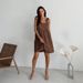 2025 Summer Cotton Linen Strap Dress Women's Backless Sexy Urban European And American Cross-Border Hot-Selling High-End_ecoleips.com