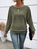 K Women's New Style Ribbed Round Neck T-shirt. No Necklace, Bag, Or Other Accessories._ecoleips.com