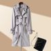 Korean Plus Size Trench For Women, Mid-Length, 2025 Spring And Autumn New Fashion, Petite Trendy British Style_ecoleips.com