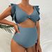 Women's Maternity Swimsuit Solid Color Loose Fit Short Sleeve One Piece Design Belly Conceal_ecoleips.com
