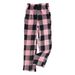 Pajama Pants For Women Elastic Waist Fuzzy Fleece Plaid Bottoms Soft Lounge Sleepwear With Pockets Plush Pajamas Pants_ecoleips.com