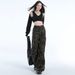 American Camouflage Work Women , Loose High Waisted, Slightly Flared, Floor Hugging, Casual Pants For Autumn And_ecoleips.com