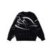 Color Blocked Sickle Jacquard Crew Neck Sweater American High Street Trendy Loose Fitting Casual Pullover Design for Men And Women_ecoleips.com