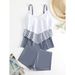 Women's Plus Size Two Piece Swimsuit Skirt Style Printed Bikini New Style For Spring/Summer/Autumn_ecoleips.com