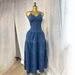 Women's Clothing Women's Summer New Sexy Fashion V Neck Suspender Back Strap Denim Dress Cake Long Skirt_ecoleips.com