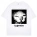 2026 Vintage Funny Ibuprofen Cat Meme Graphic T Shirt Women Humor Fashion T Shirts Oversized Casual Streetwear T-shirts Y2K Top_ecoleips.com
