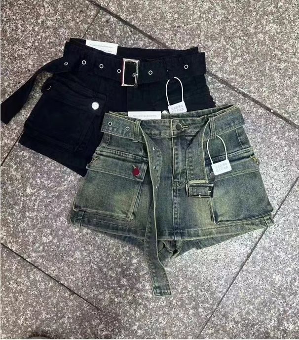 High-waisted A-word Denim Shorts Spice Girls Skinny High-waisted Hip-lifting Tights Hot Pants 3356_ecoleips.com