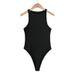 Women's Clothing Slim Round Neck Vest Jumpsuit Outer Wear Slim Sleeveless Suspenders Solid Color Bottoming Shirt Stretch Top_ecoleips.com