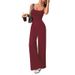 Elegant Sleeveless Wide-Leg Jumpsuit For Women, Soft Milk Silk Textured Lounge To Office One-Piece With Crinkle Texture_ecoleips.com