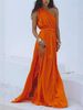 Women's Clothing Fashion New Beach Vacation Rope Solid Color Dress Blouse_ecoleips.com