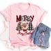 Eurean And American Cross-border Foreign Trade Women's Clothing Christmas Tree Print Round-neck Short-sleeve T-shirt_ecoleips.com
