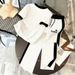 Summer Romantic Style T-Shirt And Trousers Set Letter Crown Print Women's Two-Piece Outfit Short Sleeved_ecoleips.com
