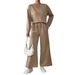 In Stock 2025 European American Loose-fitting Simple Solid Color Casual Suit Women, New Autumn And Winter Textured_ecoleips.com