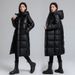 Women's Long Hooded Thermal Graphene Padded Coat - Winter Warm Loose Fit Jacket With Pockets, Black, Plus Size Available_ecoleips.com