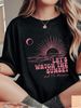 Women's Casual Solid Color Short Sleeve T-Shirt Loose Fit round Neck Printed Tee for Everyday Wear_ecoleips.com