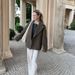 Women's Double-Breasted Wool Blend Notch Collar Short Coat - Lightweight Long-Sleeve Jacket For Autumn & Winter_ecoleips.com