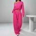 Off-Shoulder Cropped Sweater & Relaxed Pants Set – Casual Knit Two-Piece Outfit For Women (S-XXL)_ecoleips.com