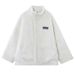 Women's Fleece-Lined Puffer Jacket With Stand Collar & Letter Print (White, S-2XL)_ecoleips.com