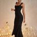 Women's Printed Suspender Strapless Dress, Fashionable Hot Selling, Sexy And Spicy Girl Temperament, Backless Fishtail_ecoleips.com