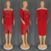 Verve Fashion Women's Mid-Sleeve Beaded Rhinestone Party Evening Casual Commuter Dress 8619_ecoleips.com
