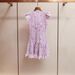 Women's French Lace Daisy Dress - Water Soluble Lace, V-Neck With Flutter Sleeves (Elegant Summer Dress)_ecoleips.com
